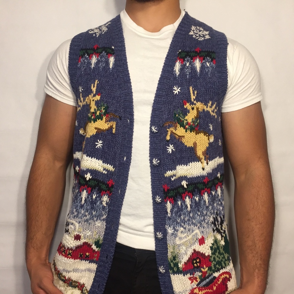 Vintage Tiara International Christmas Sweater Vest